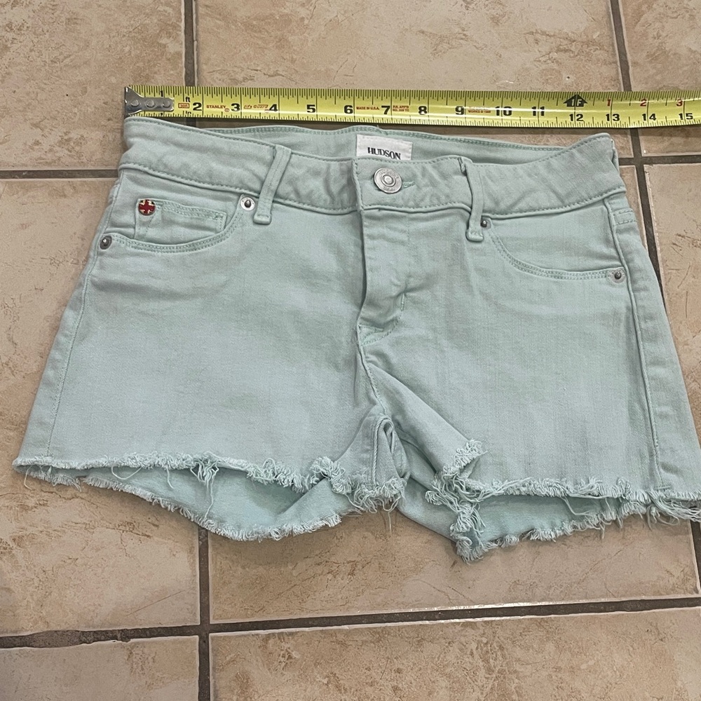 Hudson Jeans Mint Green Denim Shorts